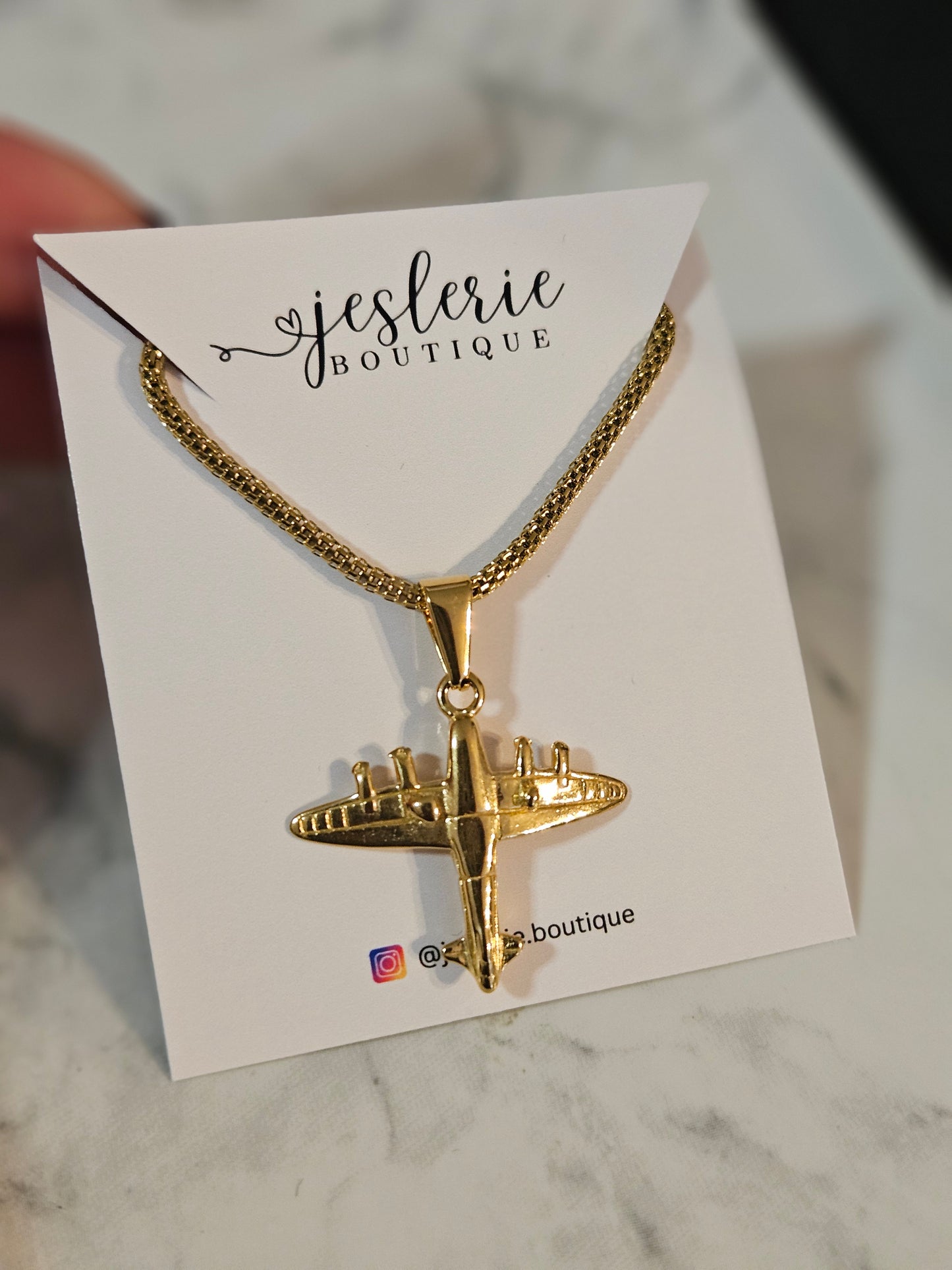 Airplane necklace