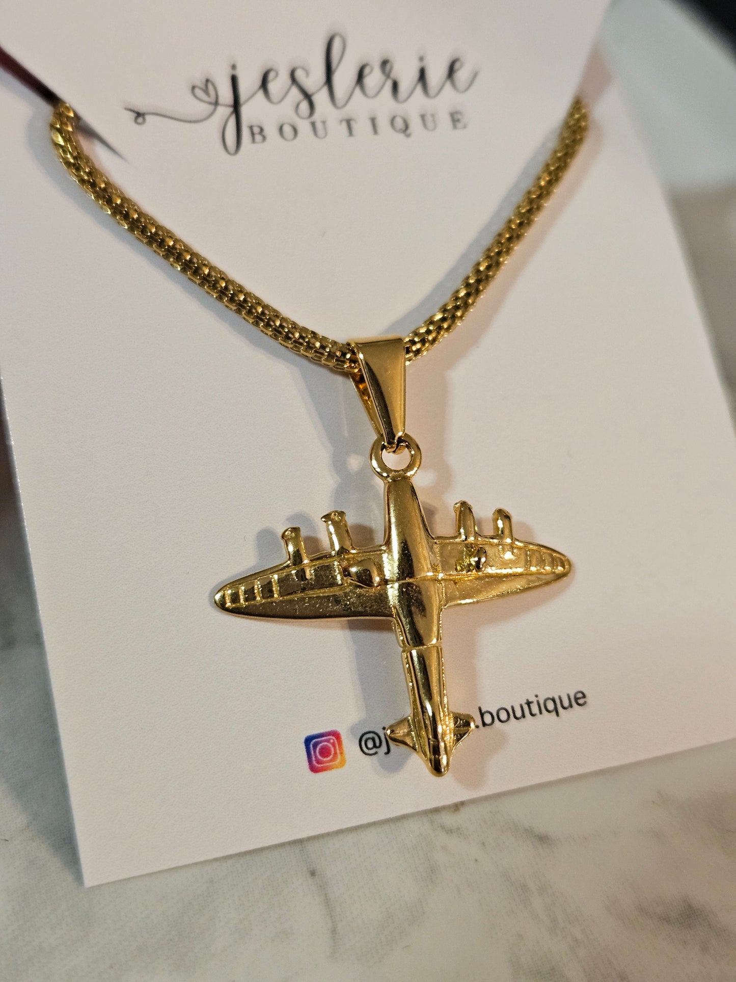 Airplane necklace