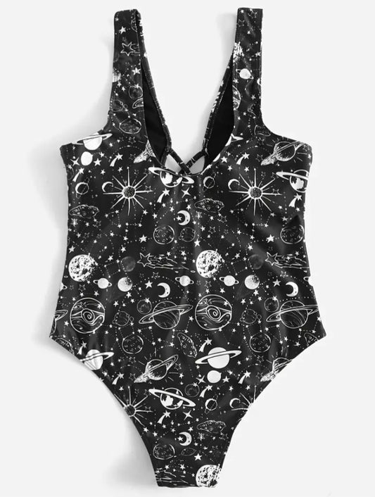 Planets one piece swinsuit