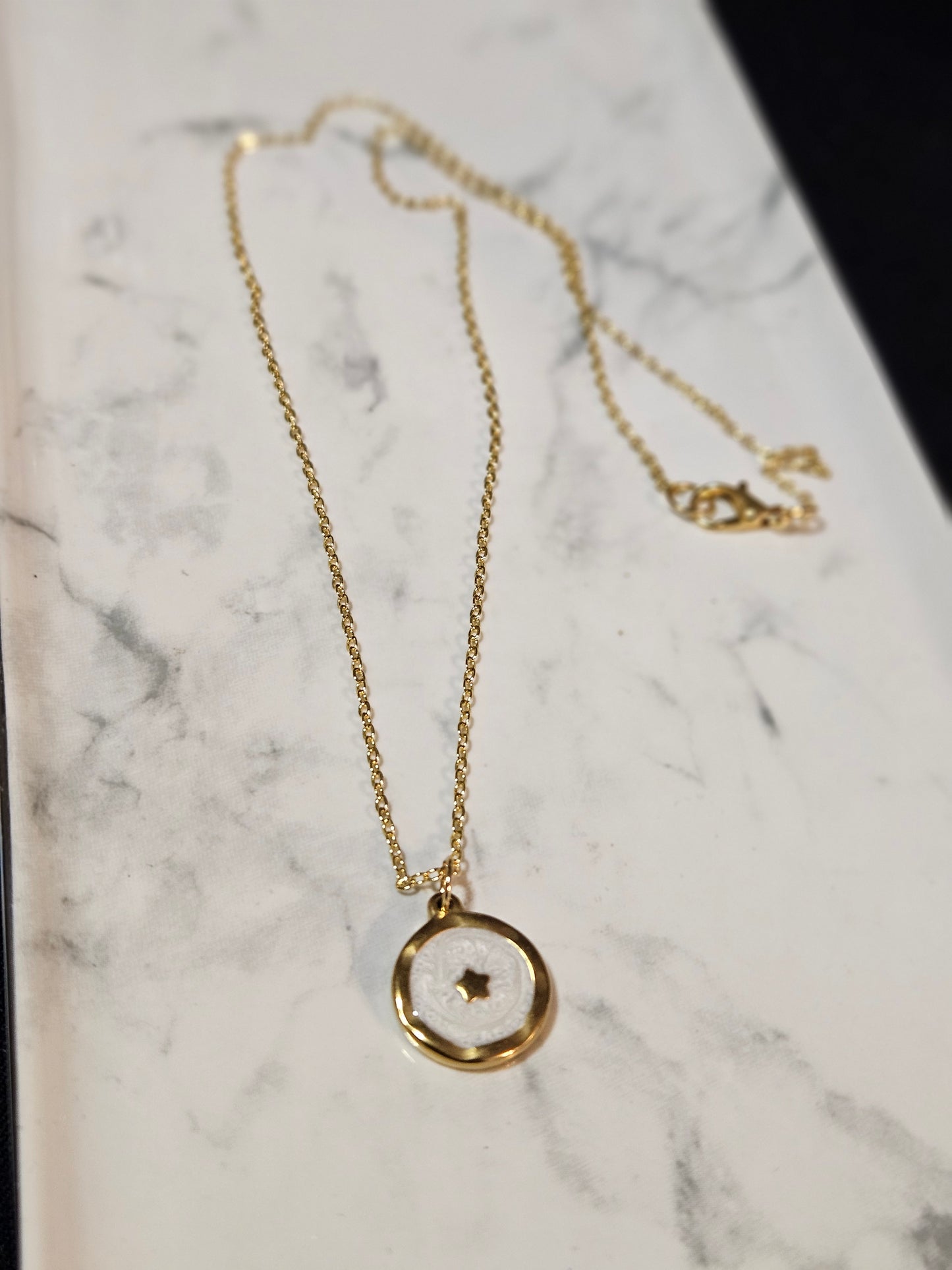 Moon and star necklace