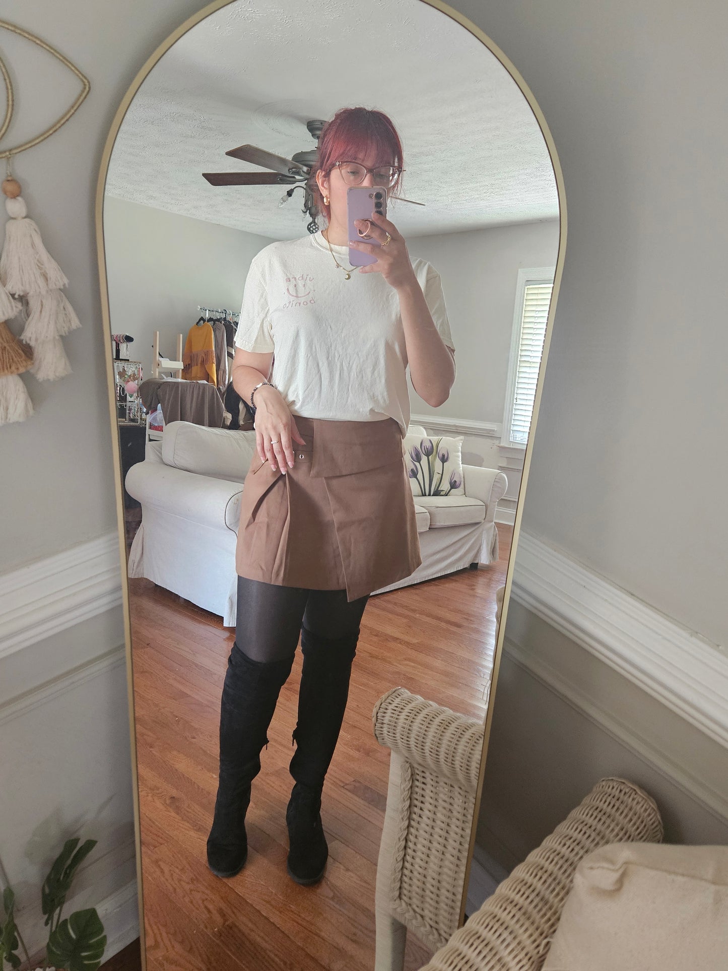 Mini brown skirt