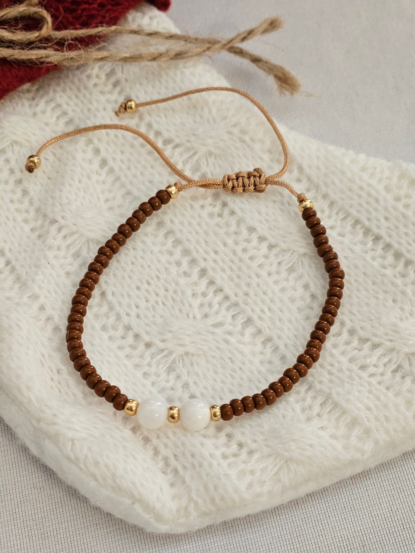 Pearls brown bracelet