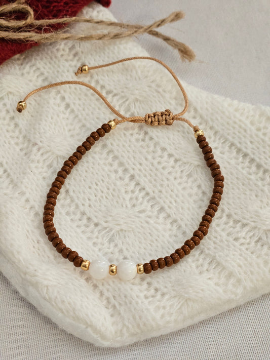 Pearls brown bracelet