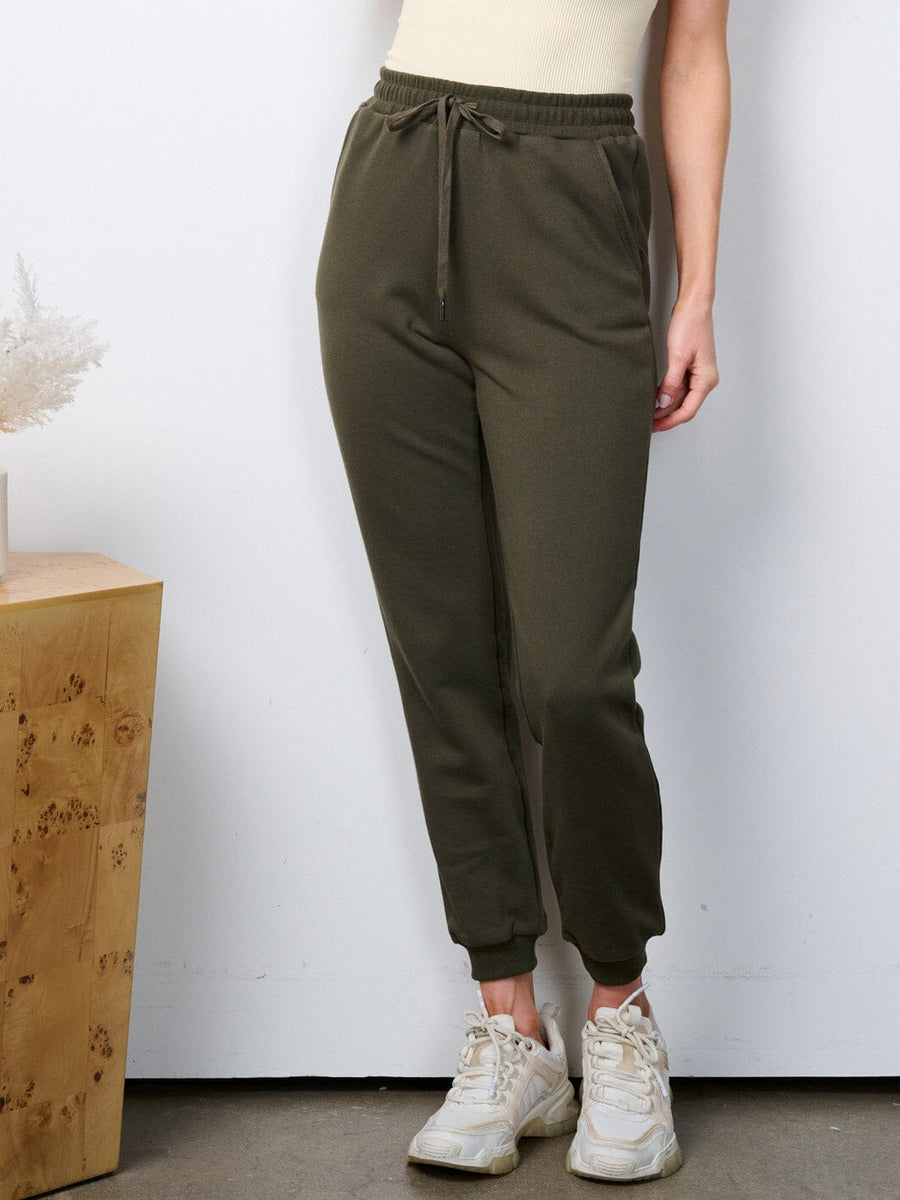 Elastic waist jogger pants