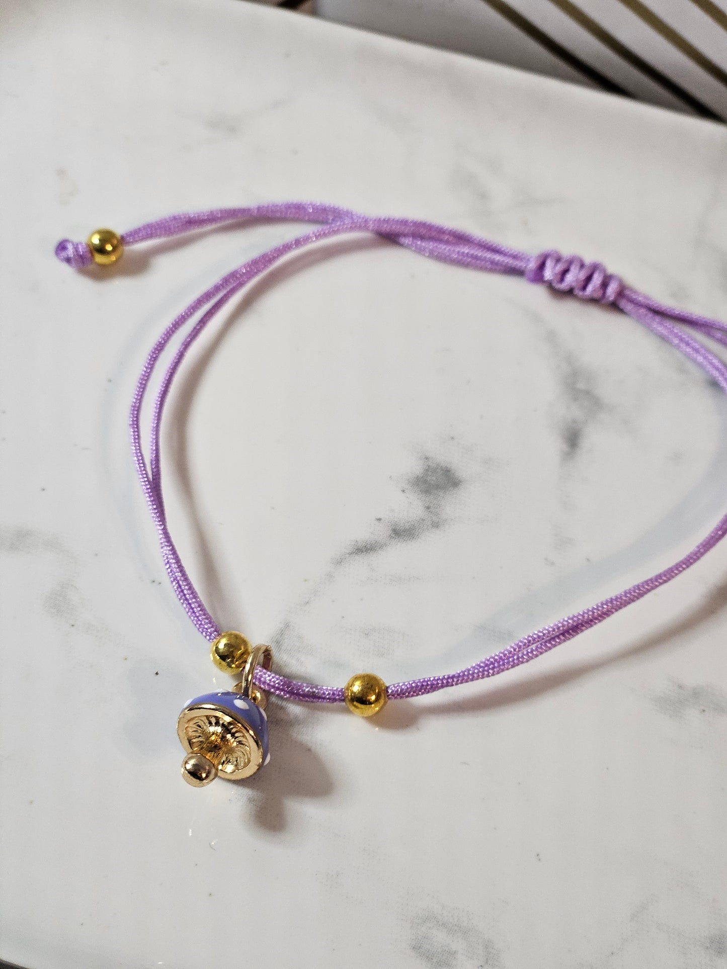 Mushroom purple bracelet