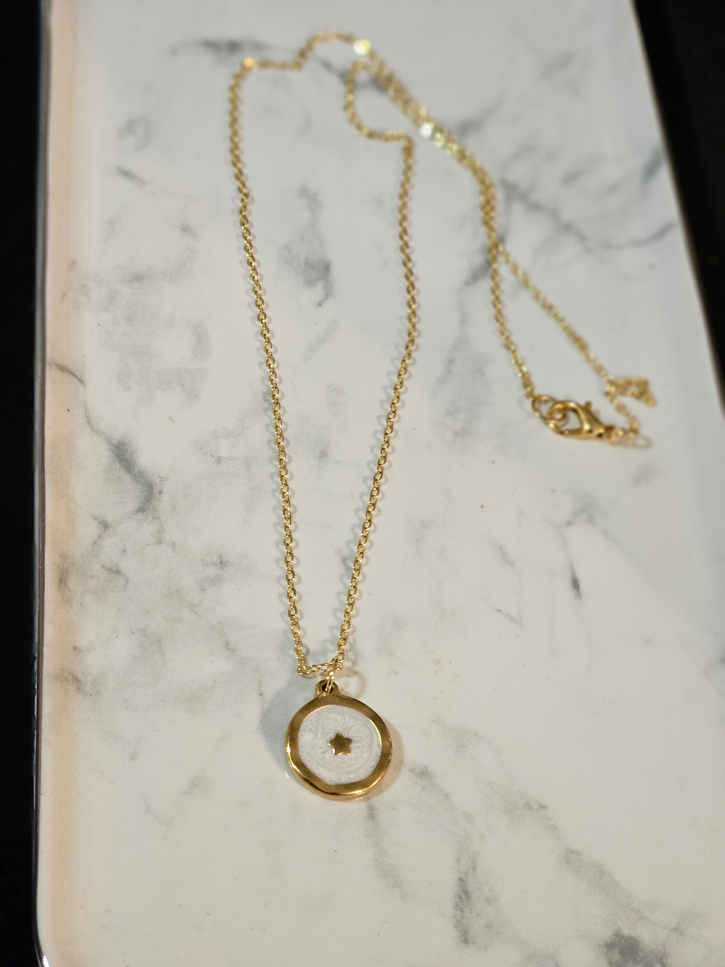 Moon and star necklace