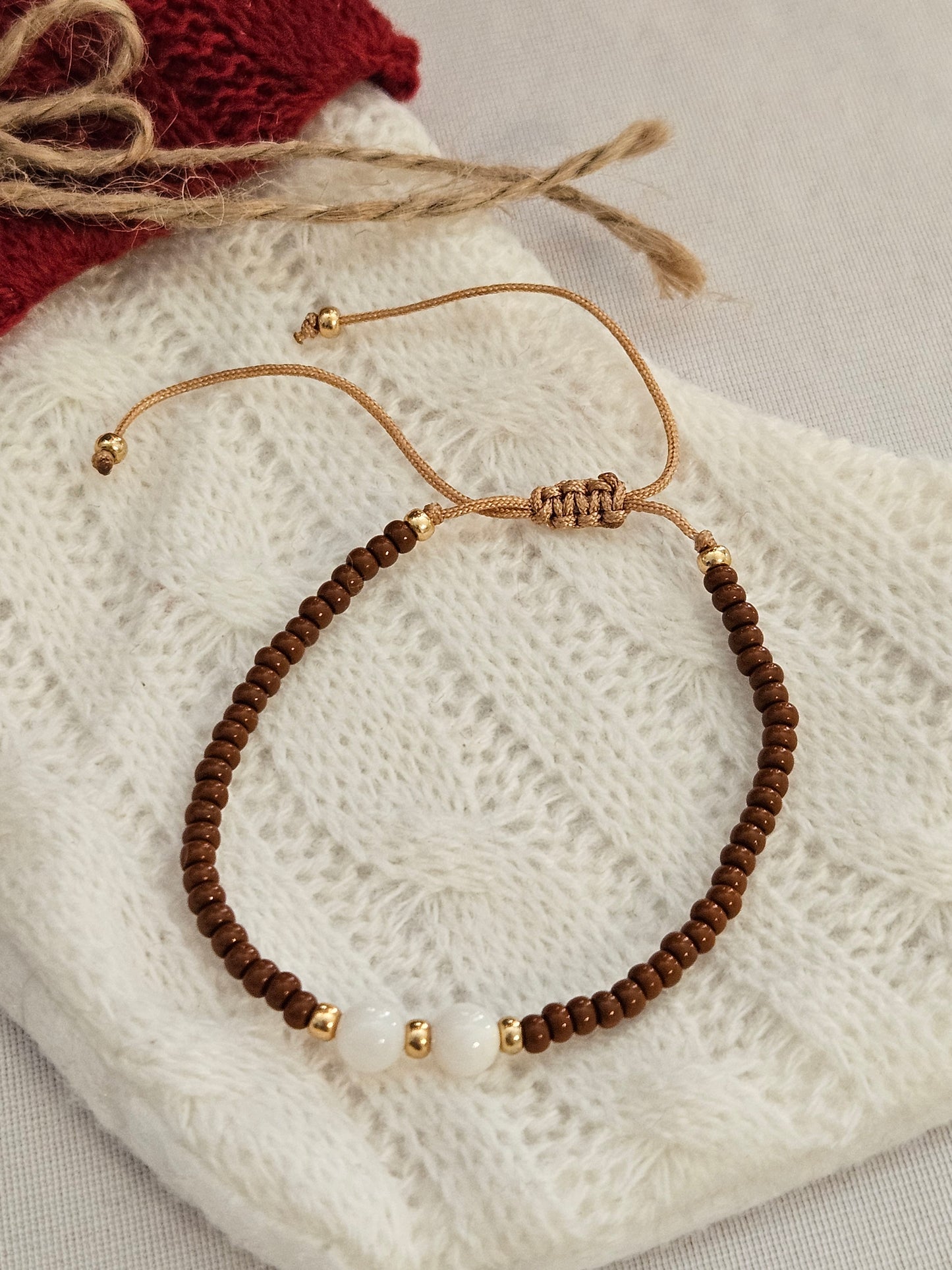 Pearls brown bracelet