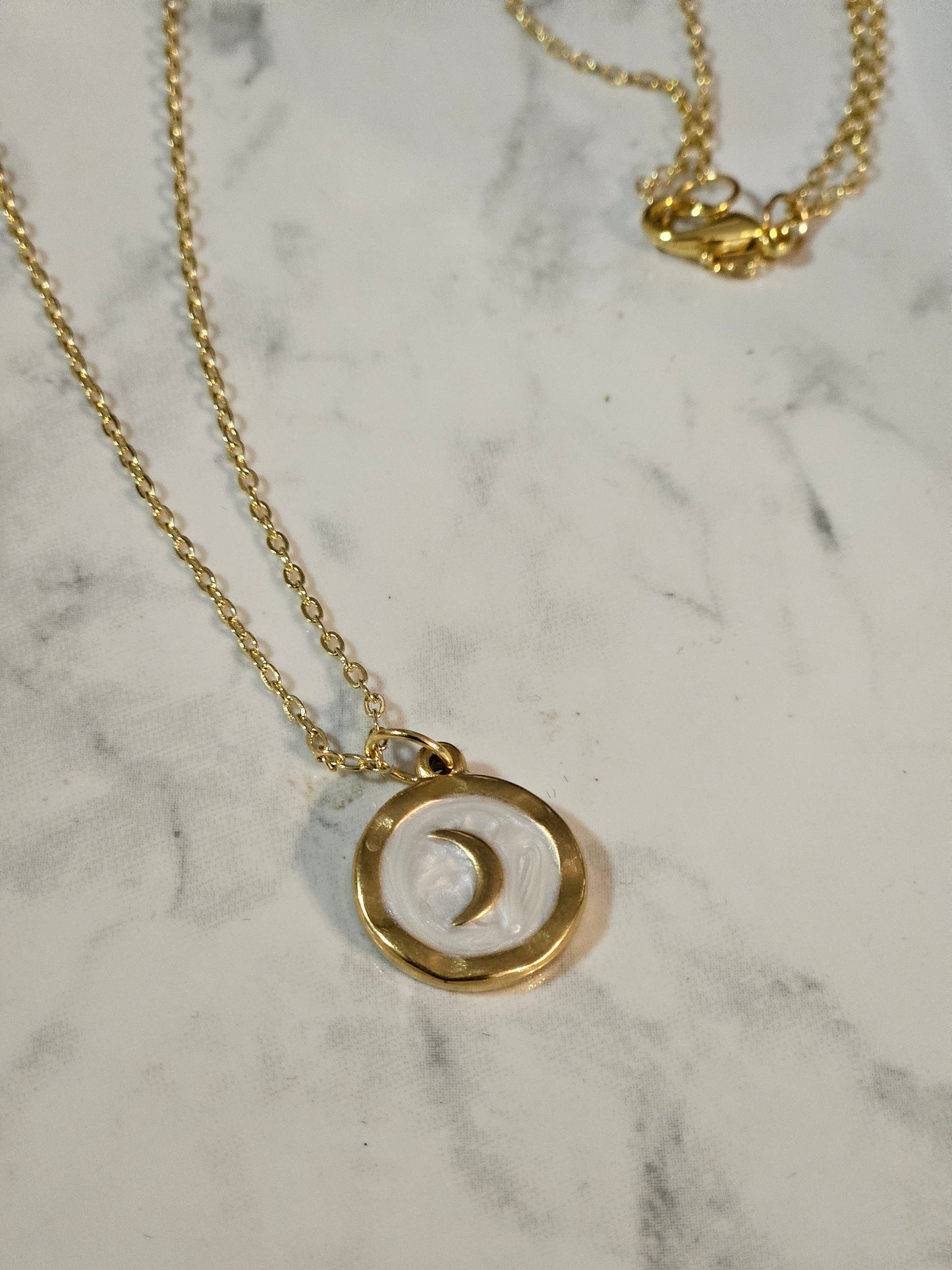 Moon and star necklace