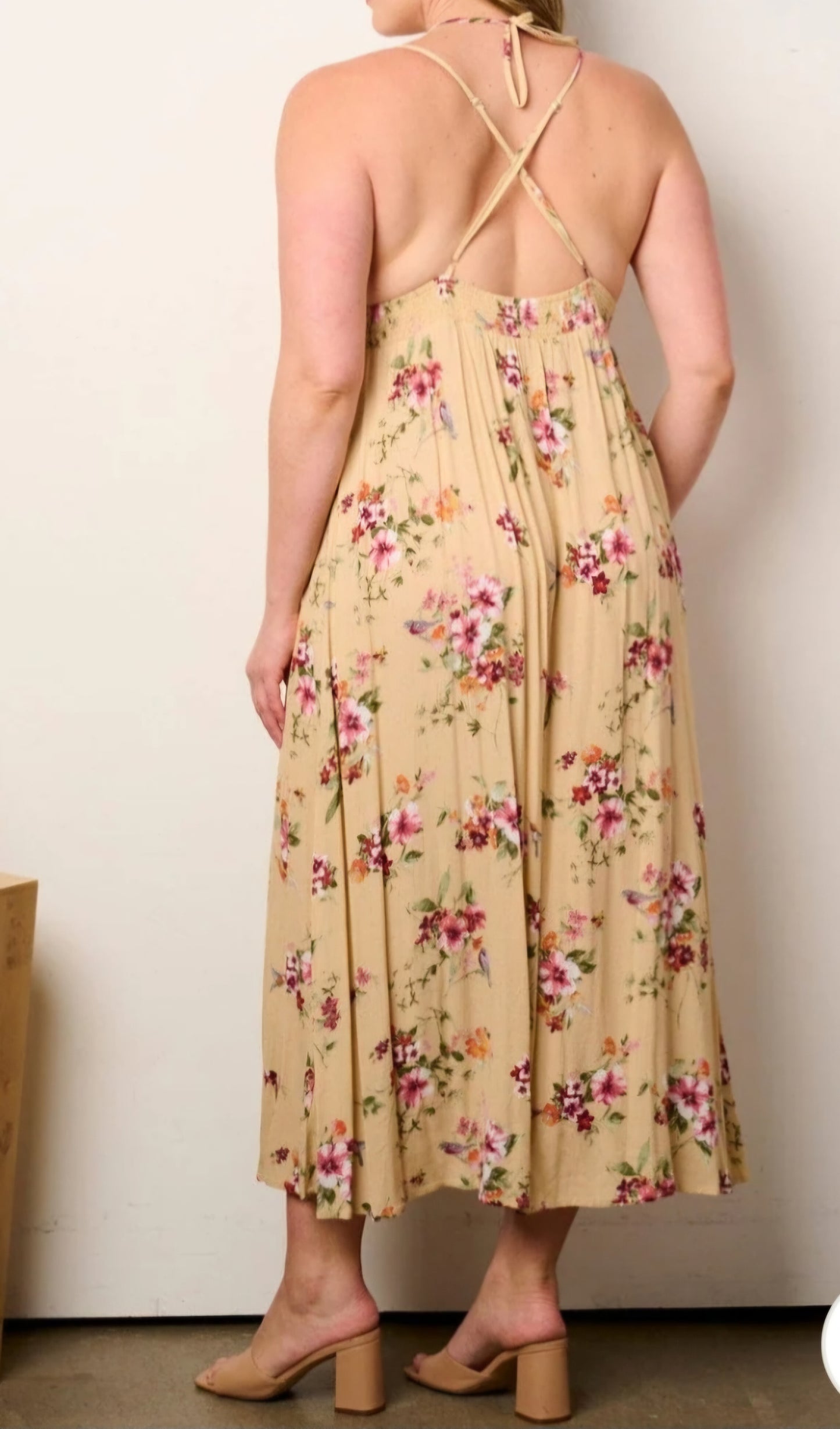 Sleeveless plus size maxi dress