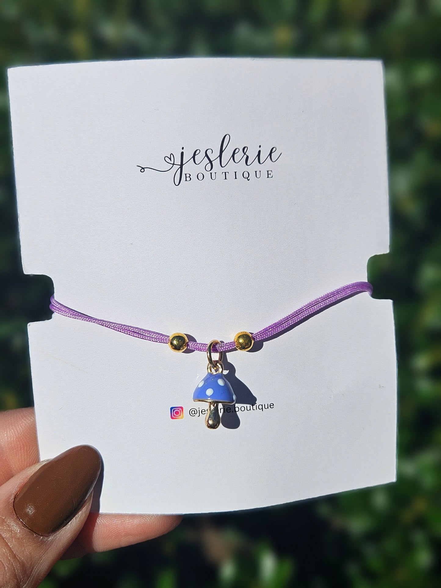 Mushroom purple bracelet